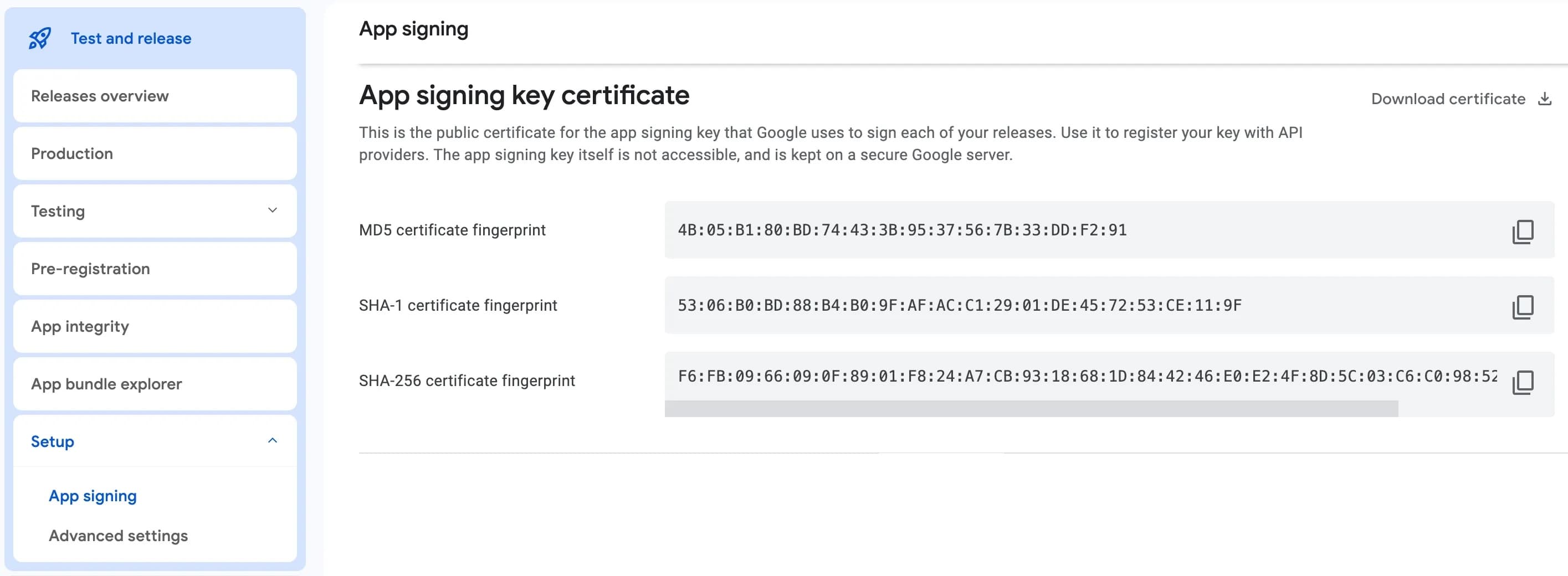 Google Play Console